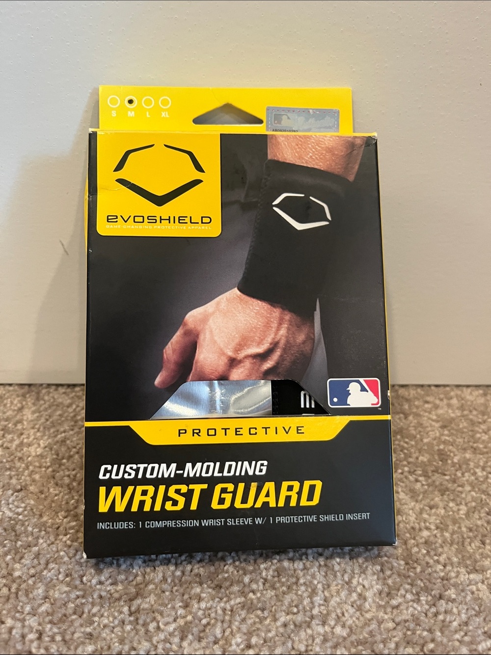 EvoShield Black Custom-Molding Wrist Guard - Protective Compression Sleeve